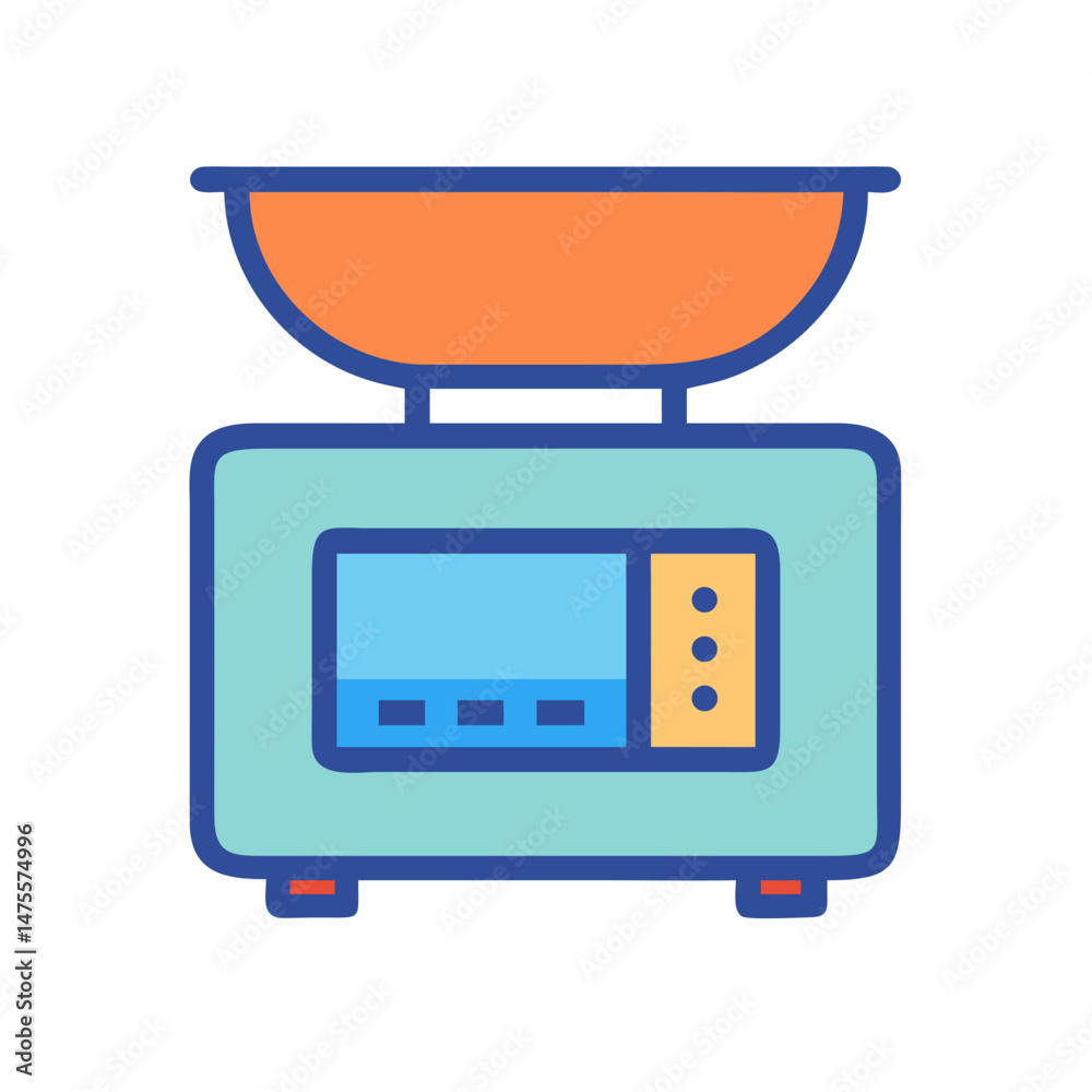 Fototapeta premium Digital kitchen scale for food measurement and cooking