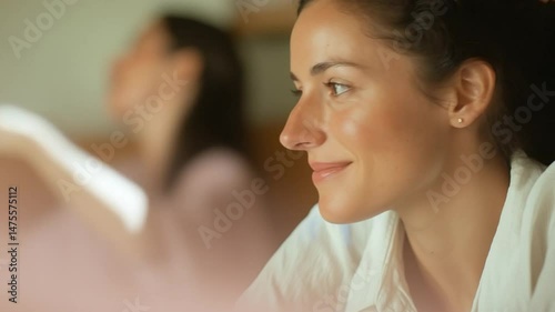 Engaging conversation in a cozy cafe setting during midday with friends catching up over coffee