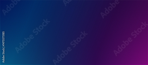 Blue and pink polka dots on a dark background. Empty space for letters and text. Simple or minimal polka dot texture. Futuristic neon blue and purple glow. Art & Illustration