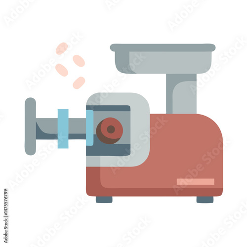 Retro Meat Grinder Icon on Black Background