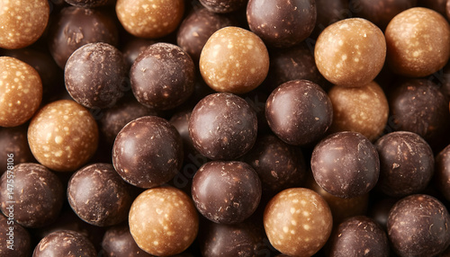 Obraz na płótnie Different tasty chocolate candies as background, closeup w salonie