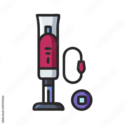 Intravenous therapy and blood donation flat icon illustration