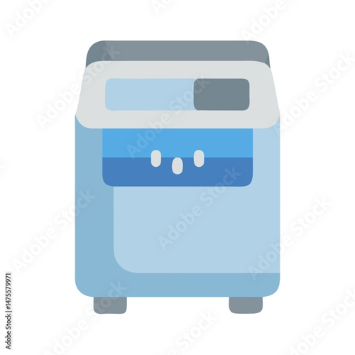 Blue and Gray Soft Serve Ice Cream Machine Graphic