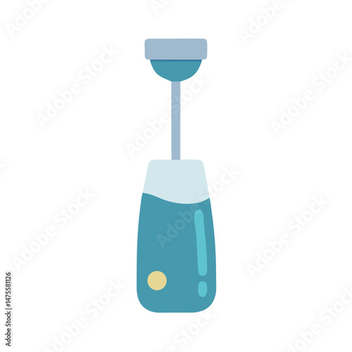 Blue Hanging Air Freshener Illustration on Black Background