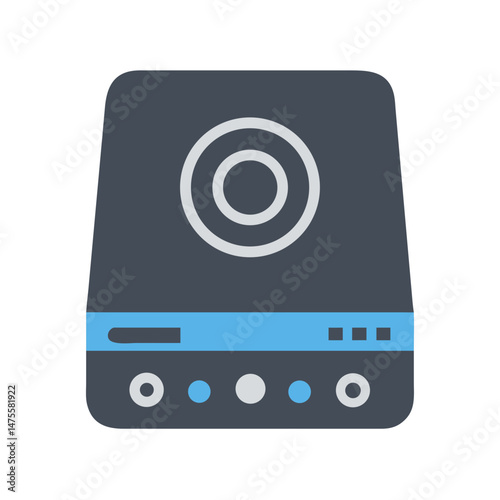 Flat design external hard drive vector illustration graphic