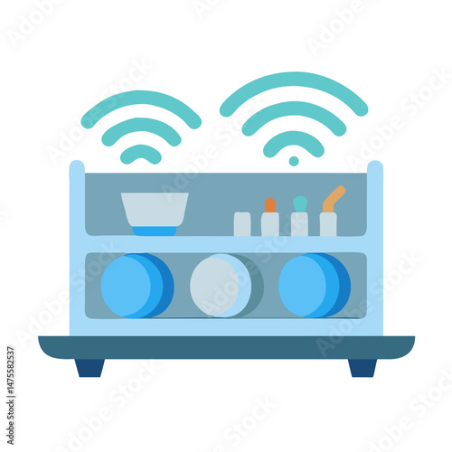 Smart Dish Drying Rack with Wireless Connectivity Icon