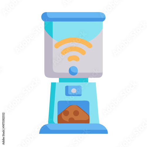 Smart pet feeder with WiFi connection and food