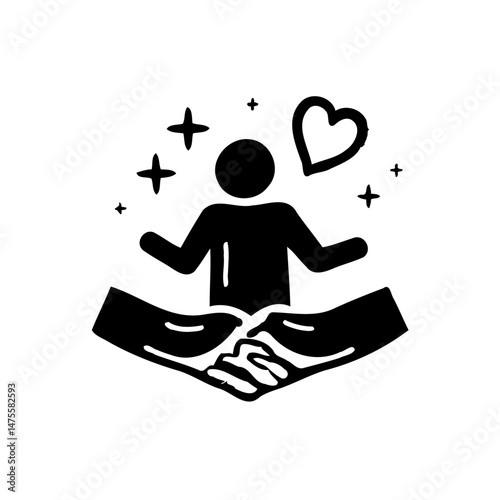 Symbolic depiction of supportive care, displaying a nurturing and empathetic interaction