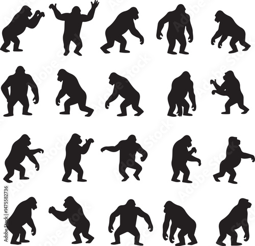 bigfoot, sasquatch, bigfoot silhouette, sasquatch silhouette, cryptid, mysterious creature, forest legend, mythical creature, wilderness, cryptozoology, bigfoot clipart, bigfoot vector, bigfoot svg, c