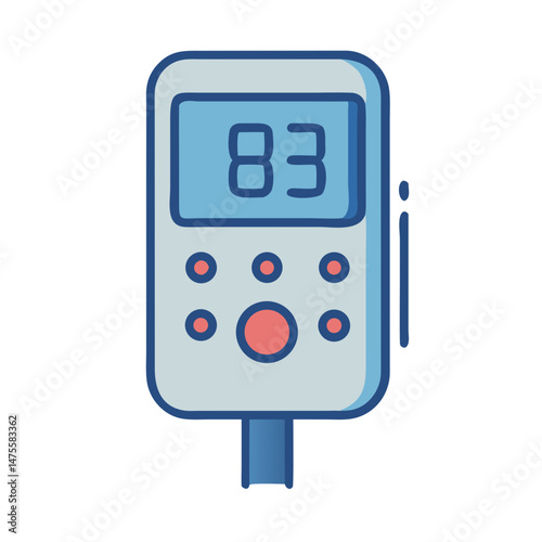 Digital device with number 83 displayed on screen