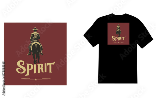 Spirit of the West Cowboy Vector Tee