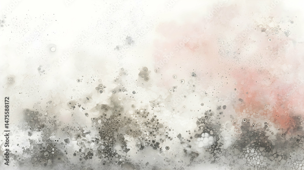 Abstract watercolor texture; peach, gray, and white paint splatters; white background; ideal for website backgrounds or print design Abstract watercolor texture; peach, gray, and white paint splatters; white background; ideal for website backgrounds or print design