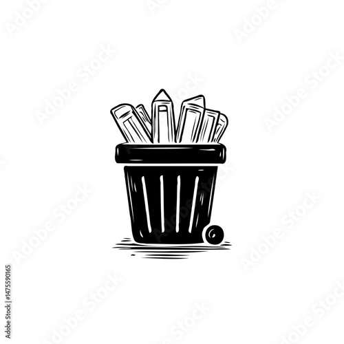 Discarded artistic tools depicting creative block and wasted potential concept