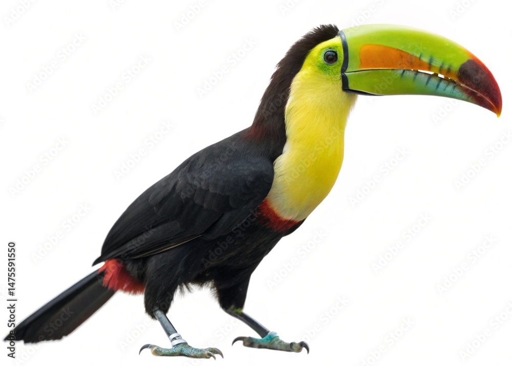 Obraz premium keel billed toucan isolated on white background