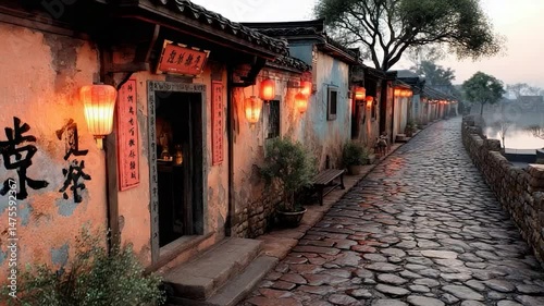Asian traditional street path