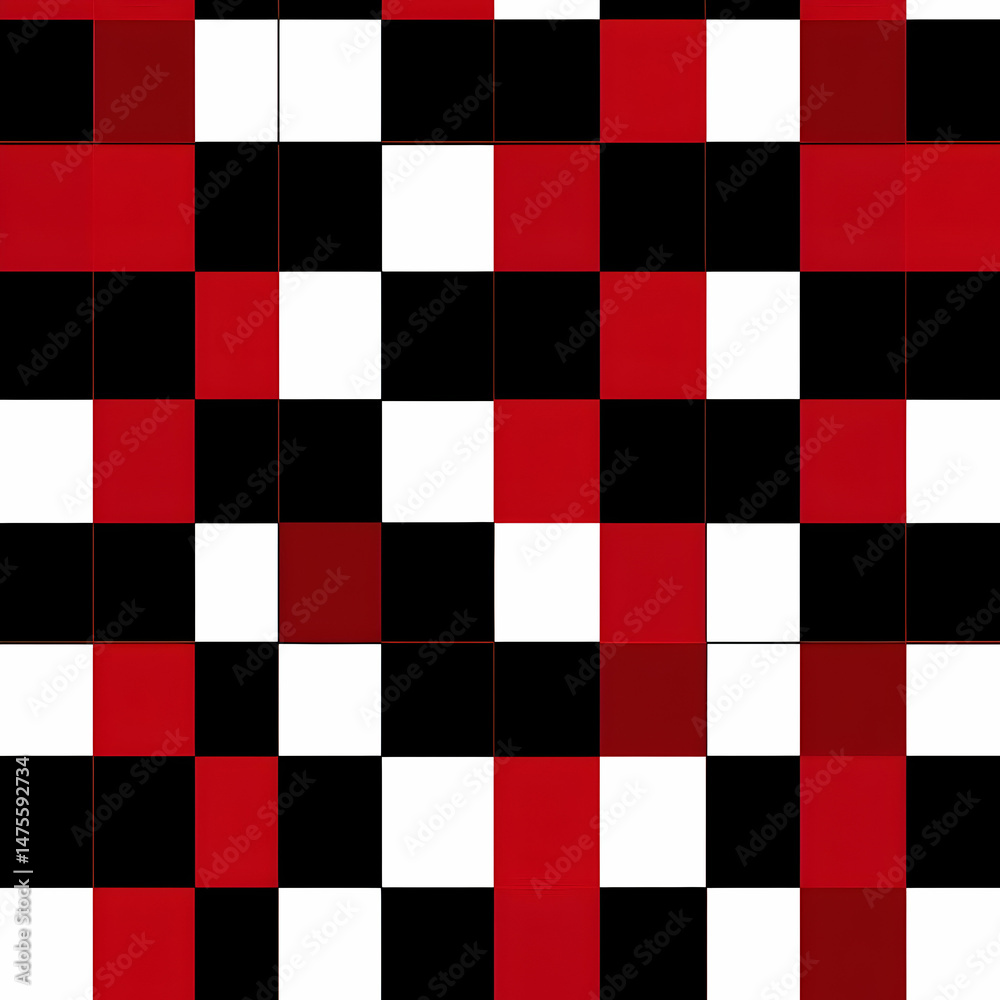 Red and black checkered pattern background, ideal for website design or textile print Red and black checkered pattern background, ideal for website design or textile print