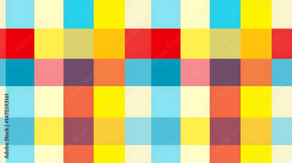 Vibrant Seamless Multicolor Checkered Pattern in Bright Yellow for Backgrounds and Prints Vibrant Seamless Multicolor Checkered Pattern in Bright Yellow for Backgrounds and Prints