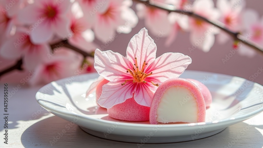 custom made wallpaper toronto digitalExquisite sakura desserts with cherry blossom decoration in elegant setting