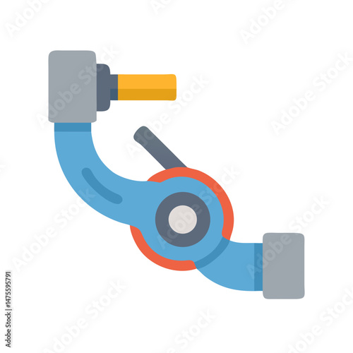 Cartoon steering yoke or aircraft control column illustration