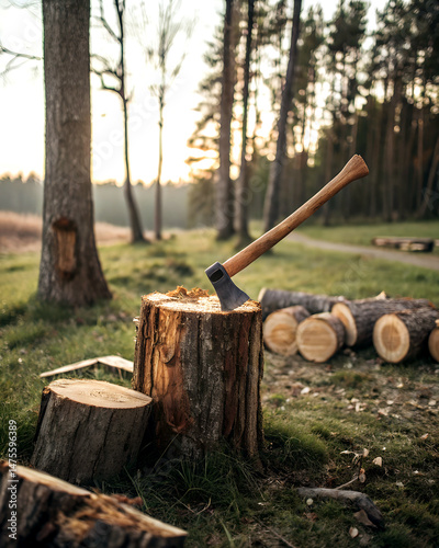 axe in the wood