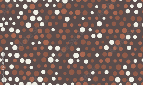 Abstract seamless pattern of scattered circles in earthy tones.  Perfect for backgrounds, textiles, or website design.  Evokes feelings of warmth, calmness, and understated elegance.