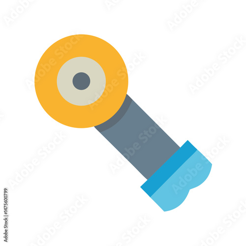 Minimalist tape dispenser icon isolated on black background