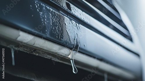 Air Conditioning Unit With Condensation Dripping Down Side
