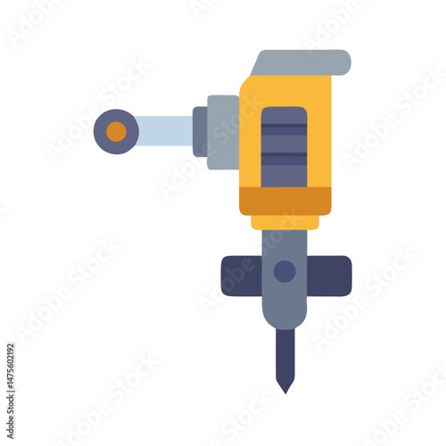 Jackhammer icon illustration of a construction equipment tool