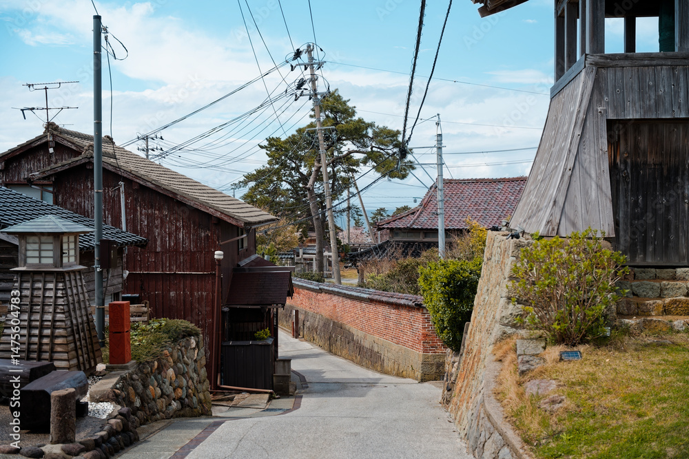 佐渡ヶ島の街並み