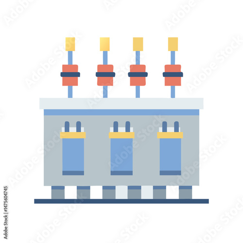 Electrical Transformer Illustration - Power Supply Unit Graphic