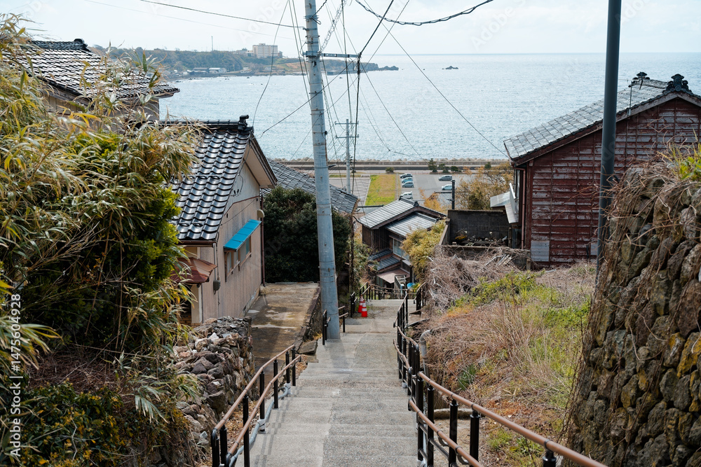 佐渡ヶ島の街並み