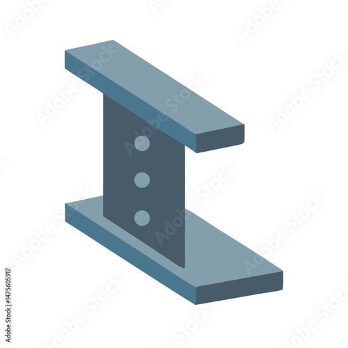 Steel I-Beam Construction Architecture Metallic Support Structure