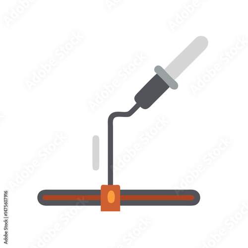 Soldering iron vector icon for electronics repair concept