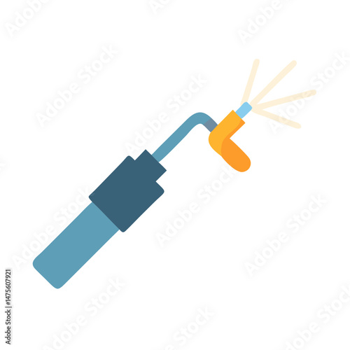 Dental Air Water Syringe Illustration on Black Background