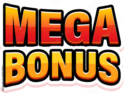 Mega Bonus. Pop Art Text Sp...