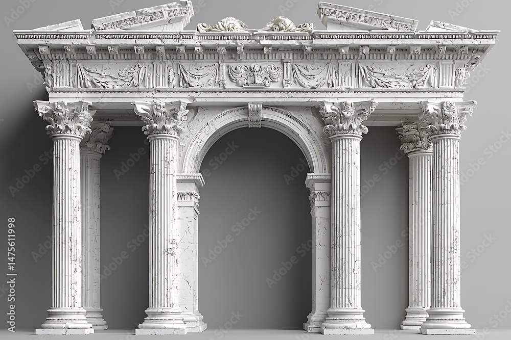 Obraz premium Classical greek temple architecture with columns high resolution picture