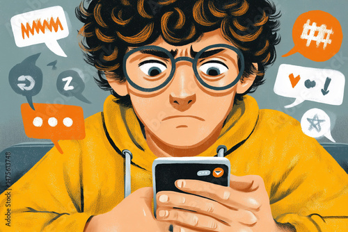 Overwhelmed by Social Media: A Depiction of Modern Life's Digital Overload and its Impact on Mental Wellbeing