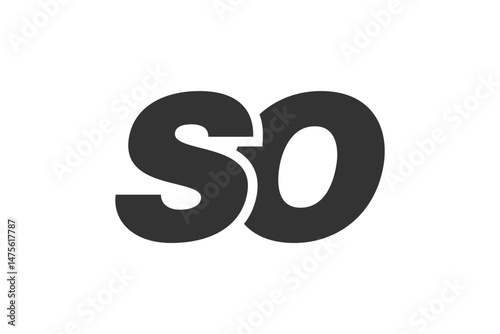 SO Techno Editable Font Logo For Corporate Branding. Bold, Futuristic Design With Unique Typographic Ideas. Minimal Custom Type And Dynamic Letter