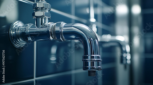 Chrome Faucet in a Modern Bathroom