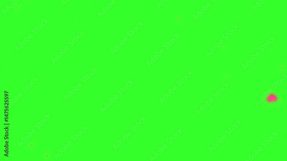 Love Explodes on green screen Love Explodes on green screen