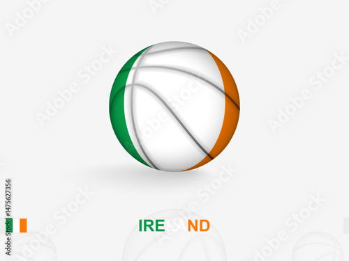 Ireland Basketball Concept with National Flag Design.