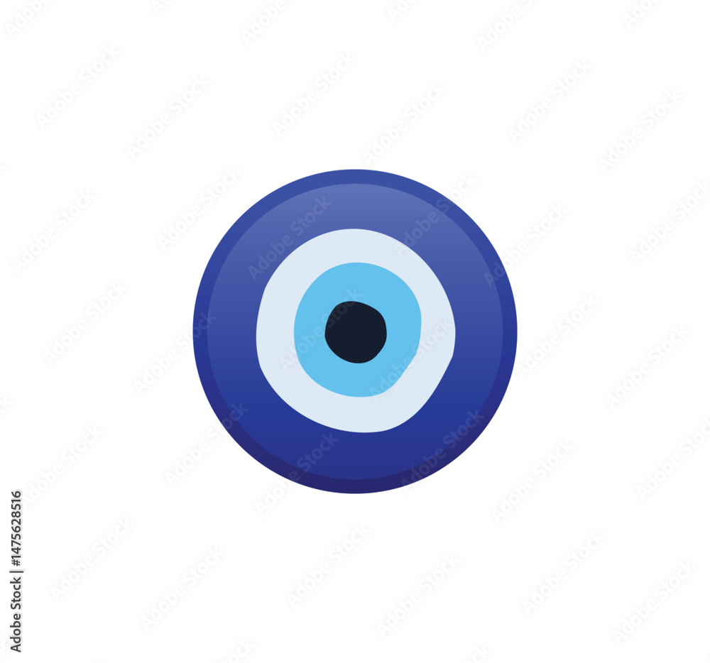 Nazar amulet vector isolated emoticon. Nazar amulet emoji. Nazar amulet color icon Nazar amulet vector isolated emoticon. Nazar amulet emoji. Nazar amulet color icon