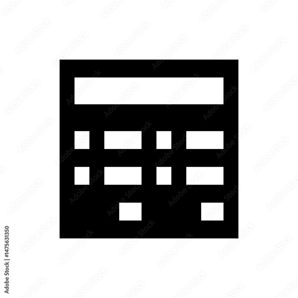 Illustration of a black background with white rectangular shapes forming a grid like structure design element Illustration of a black background with white rectangular shapes forming a grid like structure design element