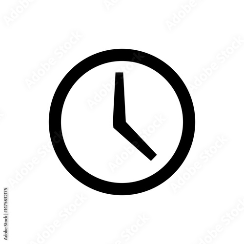 Illustration of a simple clock face with hour and minute hands indicating a time around five thirty five