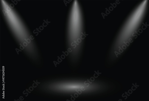 Black background with focus spot light
