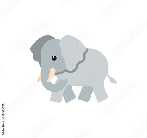 Elephant vector isolated emoticon. Elephant emoji. Elephant color icon
