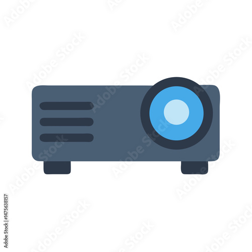 Modern Projector Illustration for Presentations and Home Theater