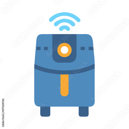 Smart Air Fryer with WiFi Connection Illustration