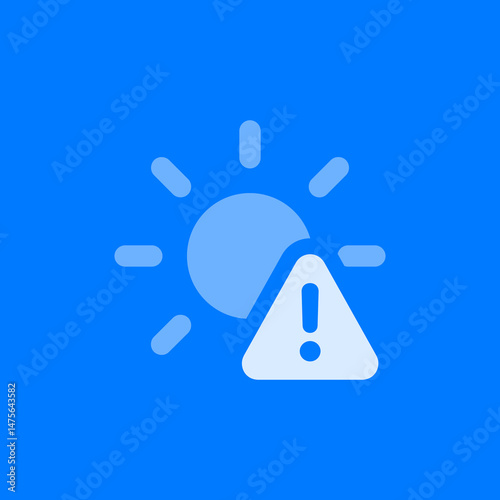 Filled Sun with Warning Badge