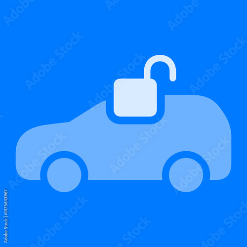 Filled SUV with Open Lock
